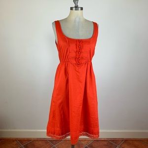 Anthropologie Maeve Red Peasant Dress